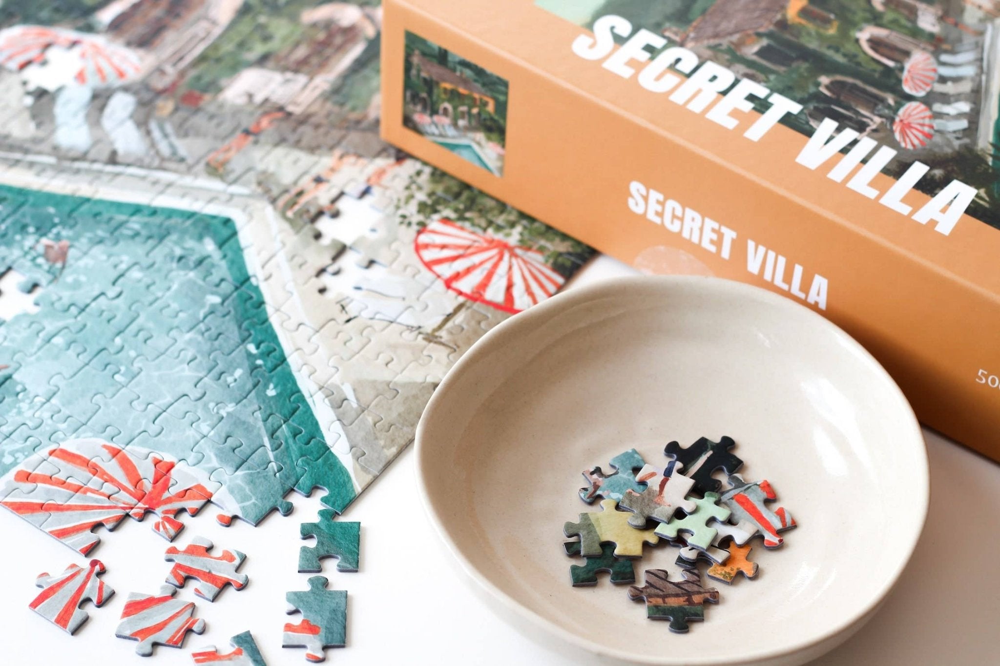 Piecely Puzzles - Puzzle (500 Teile) • Secret Villa - ROSA ECK