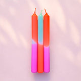 Pink Stories - DIP DYE NEON * Kerzen 2er - Set | Apple Crisp - ROSA ECK - , ,