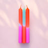 Pink Stories - DIP DYE NEON * Kerzen 2er - Set | Apple Crisp - ROSA ECK - , ,