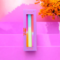 Pink Stories - DIP DYE NEON * Kerzen 2er - Set | Mandarine Sunset - Kerze - ROSA ECK Concept Store