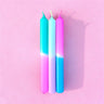 Pink Stories - DIP DYE NEON * Kerzen 2er - Set | Pineapple Blue - ROSA ECK - , ,