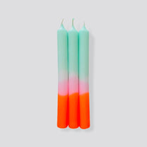Pink Stories - DIP DYE NEON * Kerzen 3er - Set | Spring Sorbet - ROSA ECK - , ,