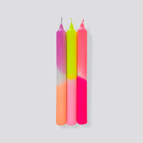 Pink Stories - DIP DYE NEON * Kerzen 3er - Set | Summer Breeze - ROSA ECK - , ,