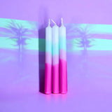 Pink Stories - Dip Dye Neon* Kerzen 3er - Set • Triple Indigo - ROSA ECK