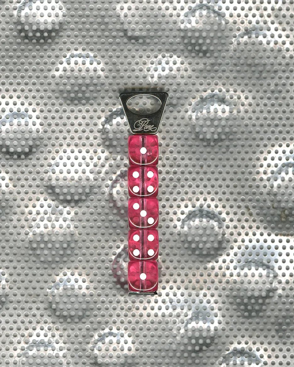 PONE - Schlüsselanhänger mit 5 Würfeln • Pink - ROSA ECK