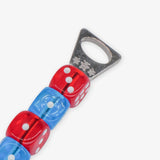 PONE - Schlüsselanhänger mit 5 Würfeln • Red/Blue - ROSA ECK