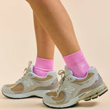 popeia - ANKLE Socken aus Bio - Baumwolle • Pink - ROSA ECK