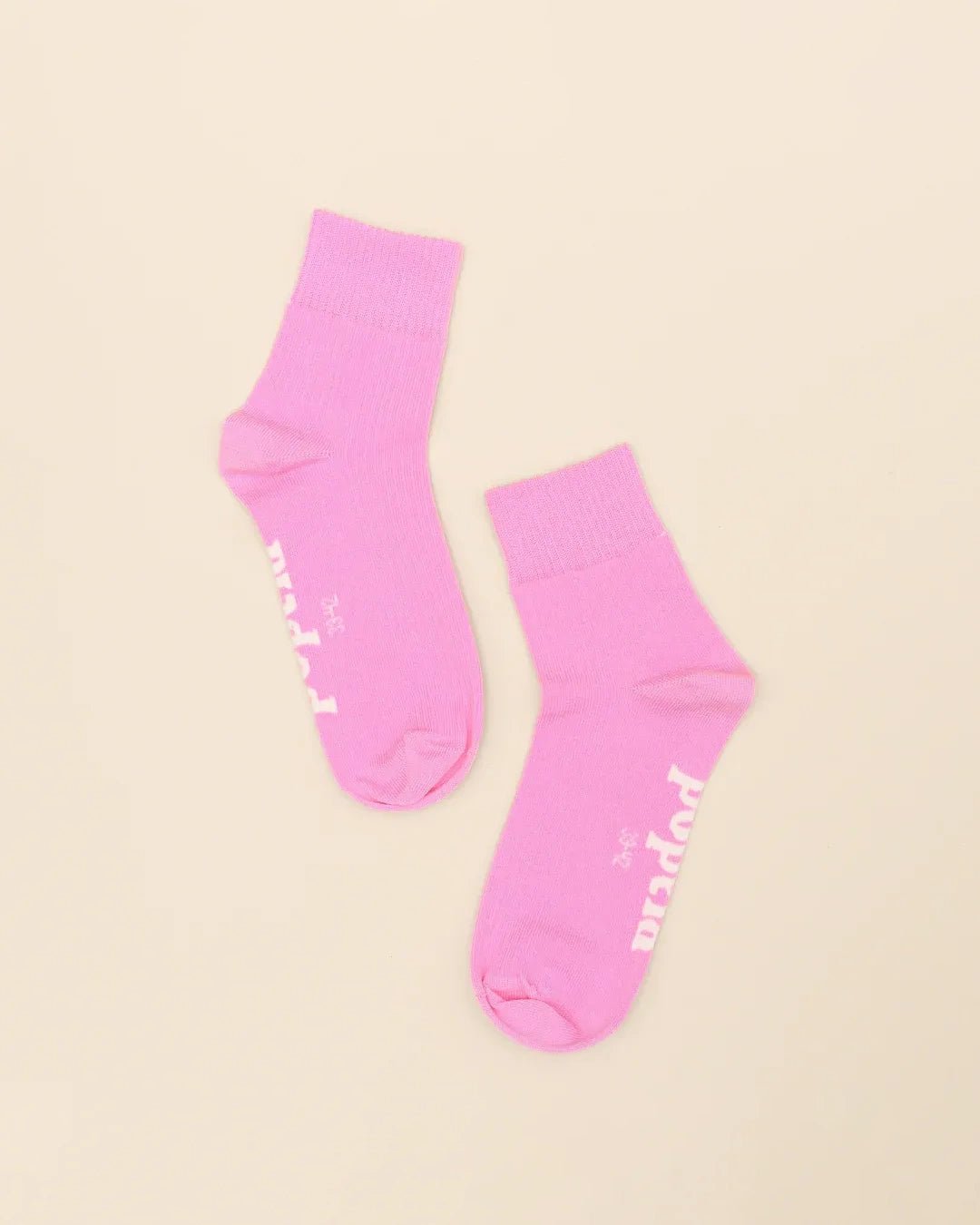 popeia - ANKLE Socken aus Bio - Baumwolle • Pink - ROSA ECK