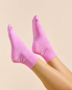 popeia - ANKLE Socken aus Bio - Baumwolle • Pink - ROSA ECK