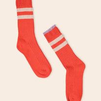 Popeia - Dünne Stricksocken aus Wolle • Rot - Socken - ROSA ECK