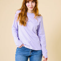 popeia - Langarmshirt aus Bio - Baumwolle | Lila - Langarmshirt - ROSA ECK - Basic, ,