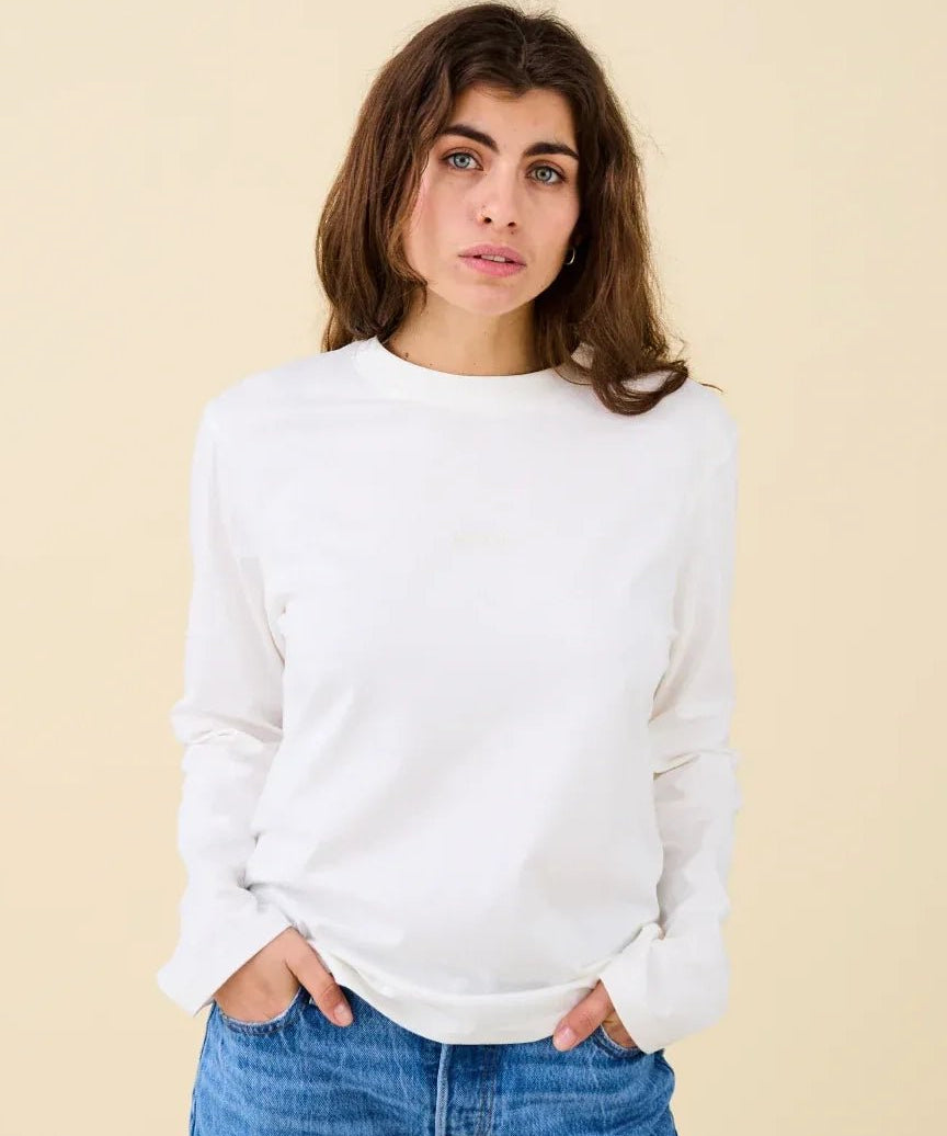 popeia - Langarmshirt aus Bio - Baumwolle | Off - White - Langarmshirt - ROSA ECK Concept Store