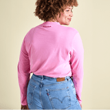 popeia - Langarmshirt aus Bio - Baumwolle | Pink - ROSA ECK - Basics, ,