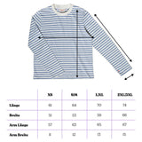popeia - Langarmshirt Gestreift aus Bio - Baumwolle • Eisblau/Off - White - Langarmshirt - ROSA ECK Concept Store