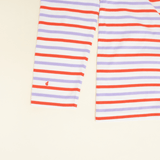 popeia - Langarmshirt Gestreift aus Bio - Baumwolle | Lila/Rot/Weiß - ROSA ECK - Lila, Rot, Streifen