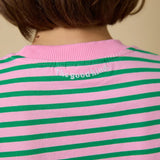 popeia - Langarmshirt Gestreift aus Bio - Baumwolle | Pink/Grün - Langarmshirt - ROSA ECK Concept Store