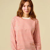popeia - Langarmshirt Gestreift aus Bio - Baumwolle | Popeia Rot/Off - White - Langarmshirt - ROSA ECK Concept Store