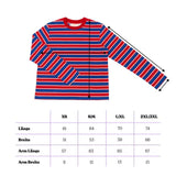 popeia - Langarmshirt Gestreift aus Bio - Baumwolle • Rot/Blau - ROSA ECK