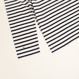 popeia - Langarmshirt Gestreift aus Bio - Baumwolle | Schwarz/Weiß - ROSA ECK - Schwarz, Streifen,