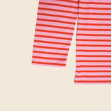 popeia - Poloshirt Gestreift aus Bio - Baumwolle • Pink/Rot - Poloshirt - ROSA ECK