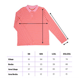 popeia - Poloshirt Gestreift aus Bio - Baumwolle • Pink/Rot - Poloshirt - ROSA ECK