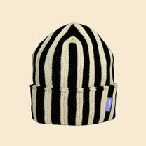 popeia - Special Beanie aus Merinowolle • Schwarz/Weiß - Mütze - ROSA ECK