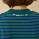 popeia - T-Shirt Gestreift aus Bio - Baumwolle • Dunkelgrün/Blau - T-Shirt - ROSA ECK
