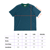 popeia - T-Shirt Gestreift aus Bio - Baumwolle • Dunkelgrün/Blau - T-Shirt - ROSA ECK