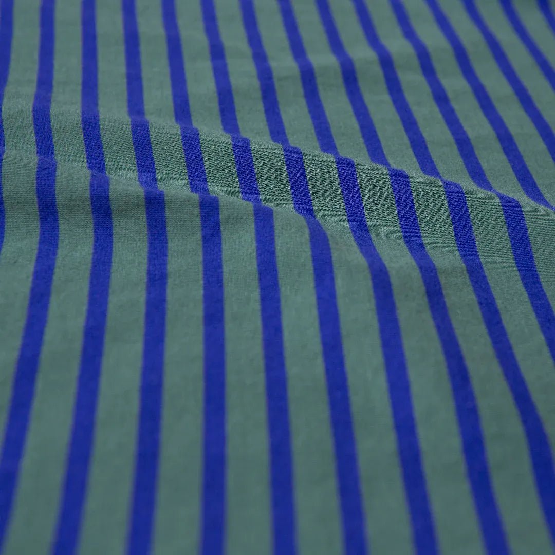 popeia - T-Shirt Gestreift aus Bio - Baumwolle • Dunkelgrün/Blau - T-Shirt - ROSA ECK