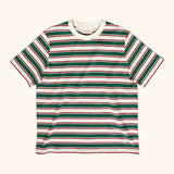 popeia - T-Shirt Gestreift aus Bio - Baumwolle • Dunkelgrün/Bordeaux - T-Shirt - ROSA ECK