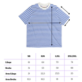 popeia - T-Shirt Gestreift aus Bio - Baumwolle • Eisblau/Off - White - T-Shirt - ROSA ECK Concept Store