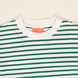popeia - T-Shirt Gestreift aus Bio - Baumwolle | Grün/Weiß - T-Shirt - ROSA ECK - Basics, Gestreift,