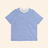 popeia - T-Shirt Gestreift aus Bio - Baumwolle | Königsblau/Off - White - T-Shirt - ROSA ECK Concept Store