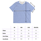 popeia - T-Shirt Gestreift aus Bio - Baumwolle • Königsblau/Off - White - T-Shirt - ROSA ECK Concept Store