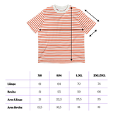popeia - T-Shirt Gestreift aus Bio - Baumwolle • Popeia Rot/Off - White - T-Shirt - ROSA ECK Concept Store