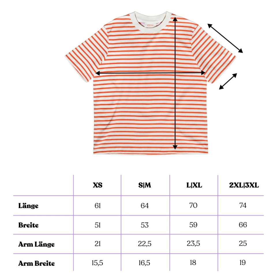popeia - T-Shirt Gestreift aus Bio - Baumwolle • Popeia Rot/Off - White - T-Shirt - ROSA ECK Concept Store
