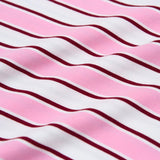 popeia - T-Shirt Gestreift aus Bio - Baumwolle • Weiß/Pink - ROSA ECK