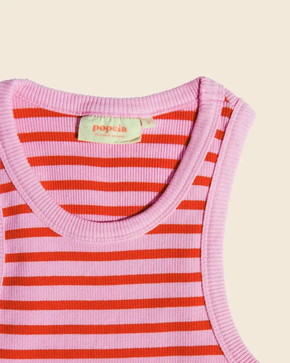 popeia - THE 24/7 Top aus Bio - Baumwolle • Gestreift in Pink/Rot - Top - ROSA ECK Concept Store