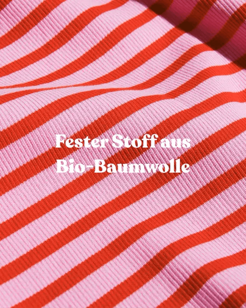 popeia - THE 24/7 Top aus Bio - Baumwolle • Gestreift in Pink/Rot - Top - ROSA ECK Concept Store