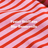 popeia - THE 24/7 Top aus Bio - Baumwolle • Gestreift in Pink/Rot - Top - ROSA ECK Concept Store