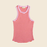 popeia - THE 24/7 Top aus Bio - Baumwolle • Gestreift in Pink/Rot - Top - ROSA ECK Concept Store