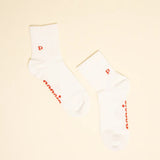popeia - THE CASUAL Ankle Socken aus Bio - Baumwolle • Off - White - Socken - ROSA ECK Concept Store