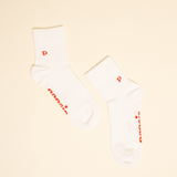 popeia - THE CASUAL Socken aus Bio - Baumwolle | Off - White - ROSA ECK - , ,