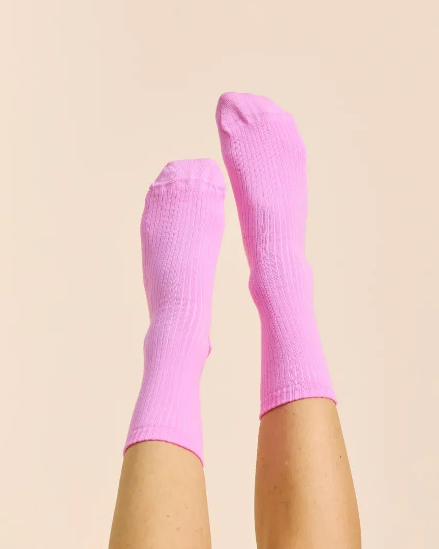 popeia - THE CASUAL Socken aus Bio - Baumwolle • Pink - ROSA ECK