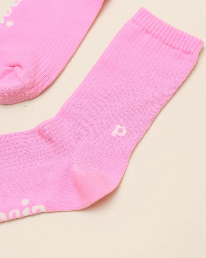 popeia - THE CASUAL Socken aus Bio - Baumwolle • Pink - ROSA ECK