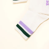 popeia - THE TENNIS Ankle Socken aus Bio - Baumwolle • Grün/Lila - Socken - ROSA ECK Concept Store