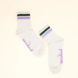 popeia - THE TENNIS Ankle Socken aus Bio - Baumwolle • Grün/Lila - Socken - ROSA ECK Concept Store
