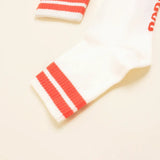 popeia - THE TENNIS Ankle Socken aus Bio - Baumwolle • Rote Streifen - Socken - ROSA ECK Concept Store