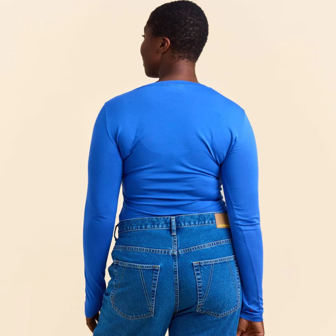 popeia - TIGHT Langarmshirt aus Bio - Baumwolle • Königsblau - ROSA ECK