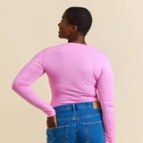 popeia - TIGHT Langarmshirt aus Bio - Baumwolle • Pink - ROSA ECK
